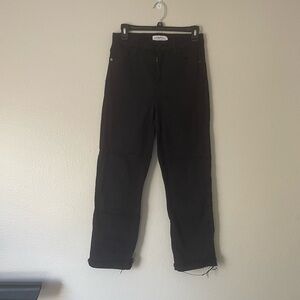 Carly Jean Los Angeles Chrissy Straight-Leg Jeans. Black wash, Size 3